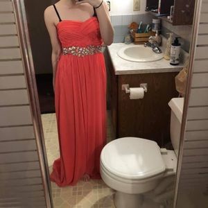 Coral prom dress